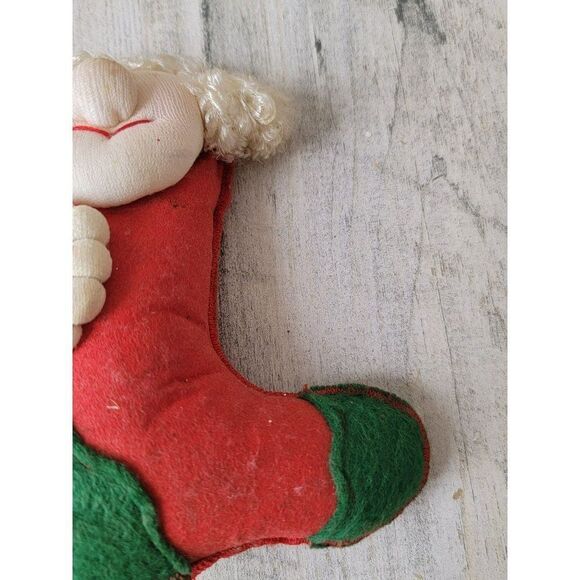 Plush stocking little girl handmade ornament Xmas - Picture 3 of 7